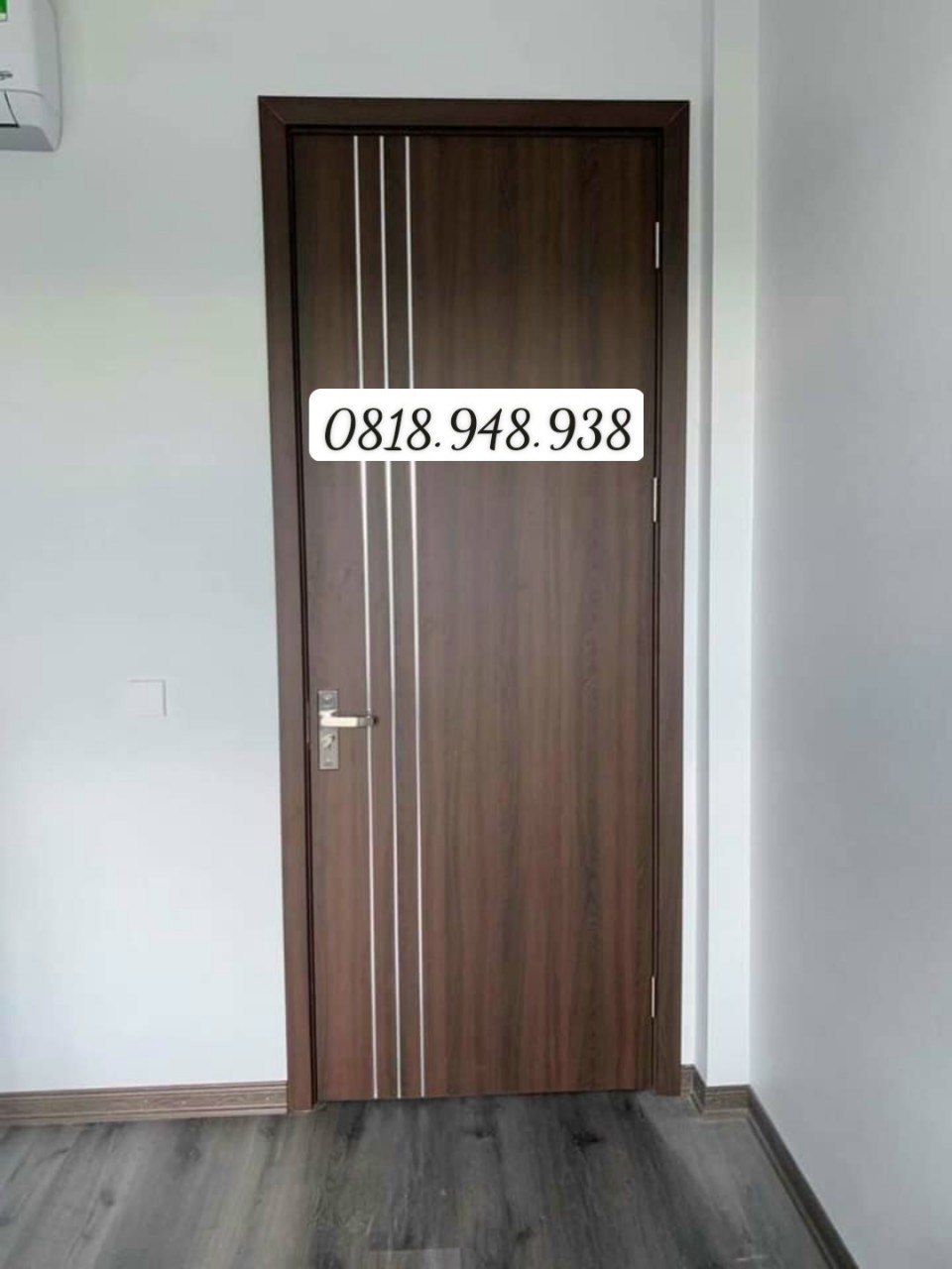 Cửa gỗ công nghiệp MDF Melamine ( lõi xanh chống ẩm chạy chỉ nhôm)